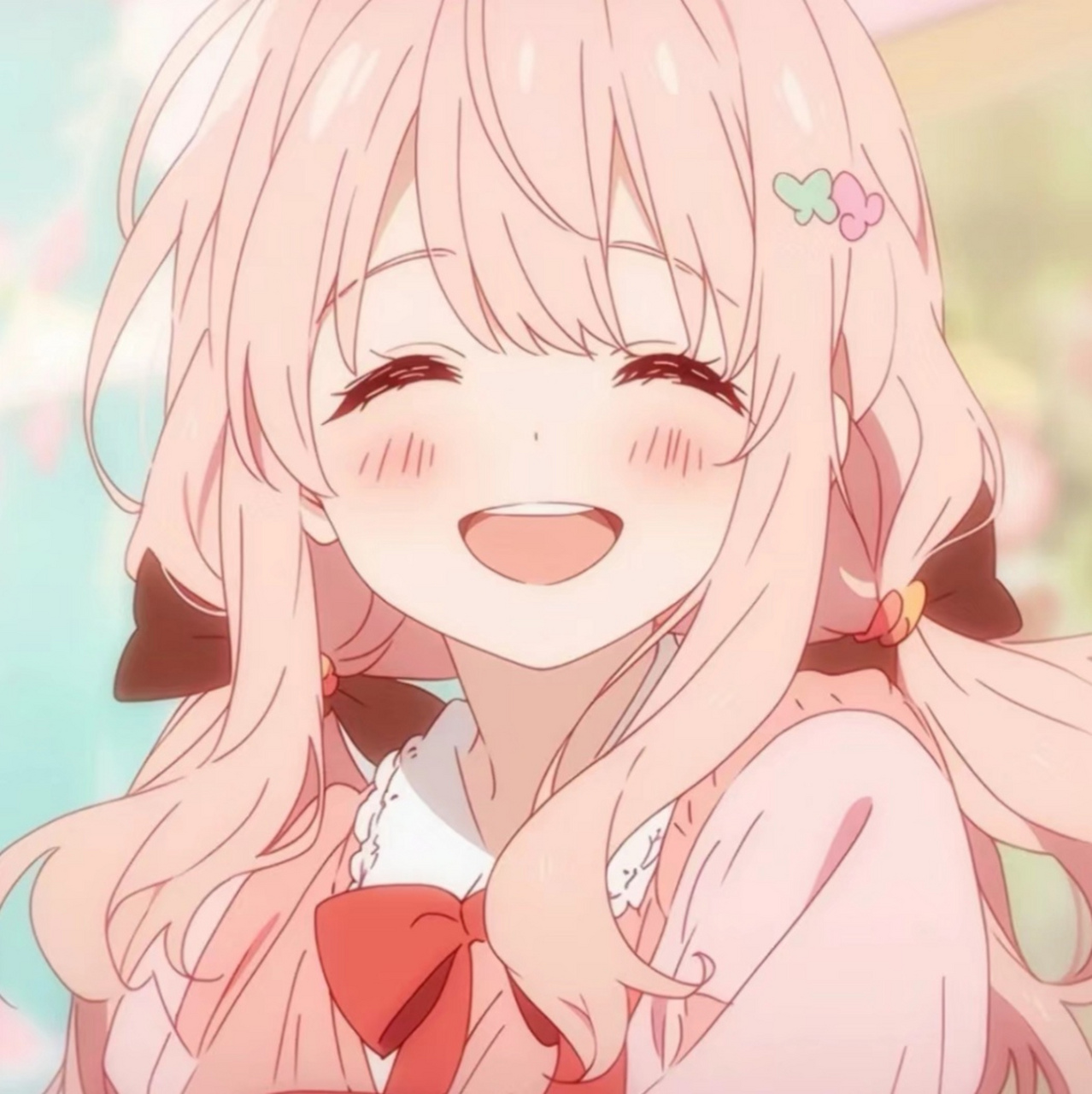 【二次元美少女头像分享】 日系,爱笑的女孩子,脸颊的小腮红萌萌哒.