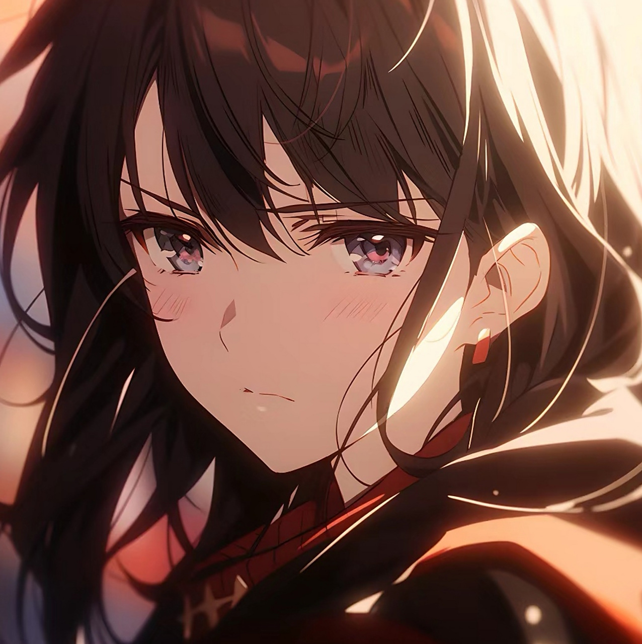 【二次元美少女头像分享】 害羞又高冷的美少女.