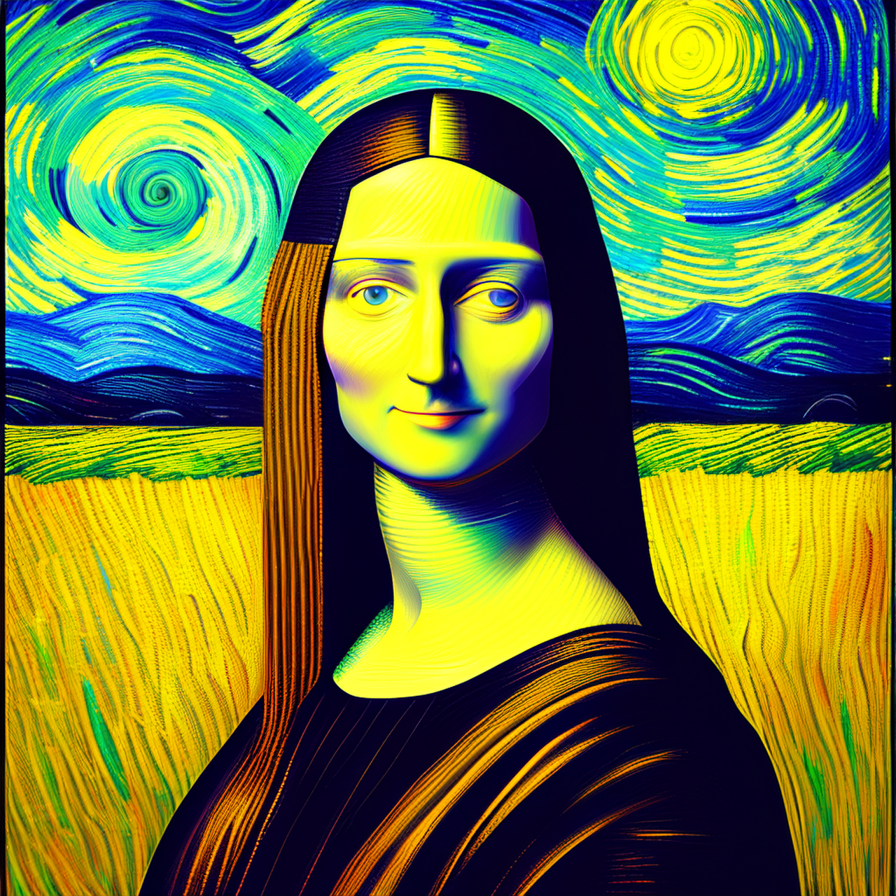 百度ai绘图黑科技# 假如让梵高画蒙娜丽莎.