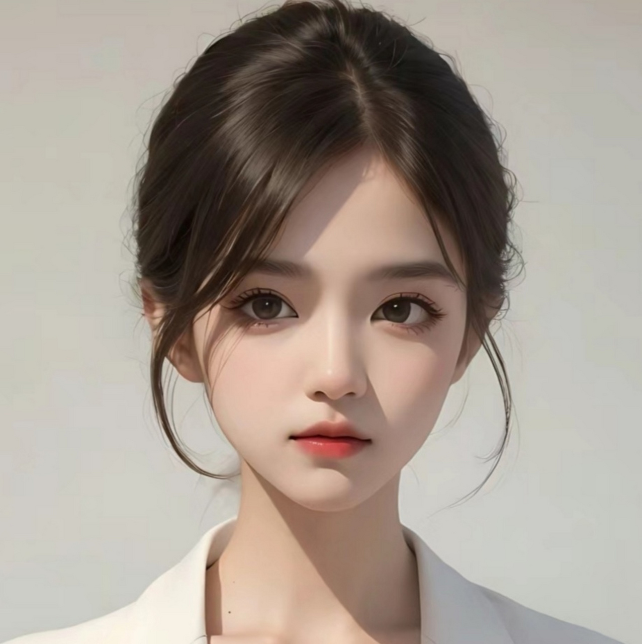 【美女头像分享】 长发盘起,做干净利落的自己,从此开启积极向上的