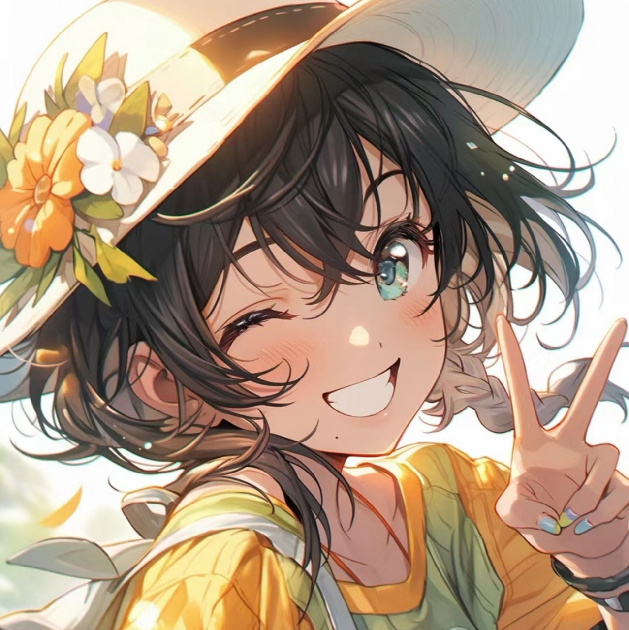【二次元美少女头像分享】 做快乐的女孩儿,笑着迎接每一个的挑战.