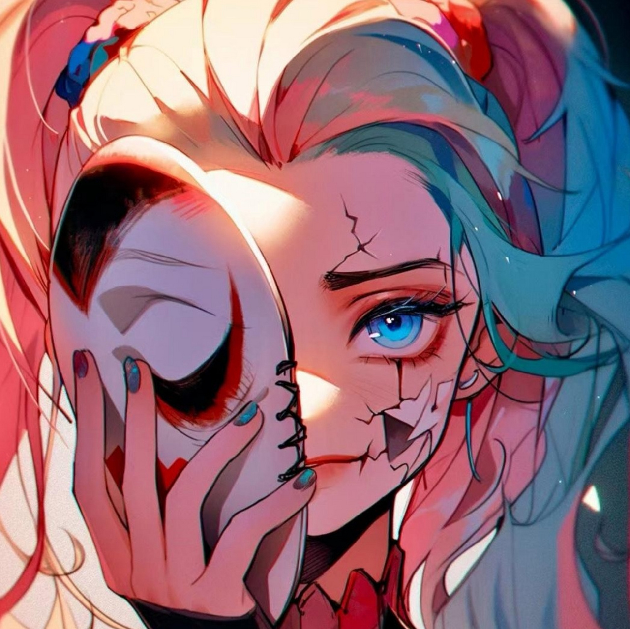 【头像分享】 小丑女和小丑. 有时候,笑容后面隐藏着疯狂.