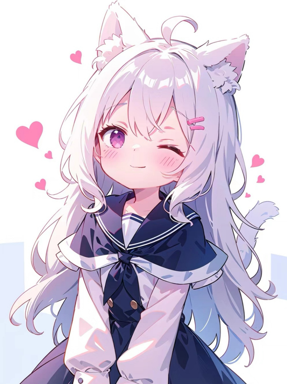 最靓头像壁纸征集赛# 【二次元美少女头像分享】 你喜欢萌猫小女孩儿 