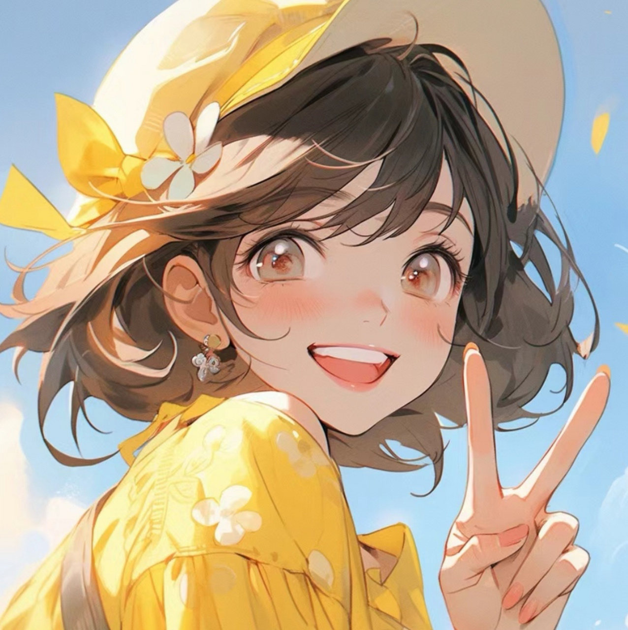 【二次元美少女头像分享】 做快乐的女孩儿,笑着迎接每一个的挑战.