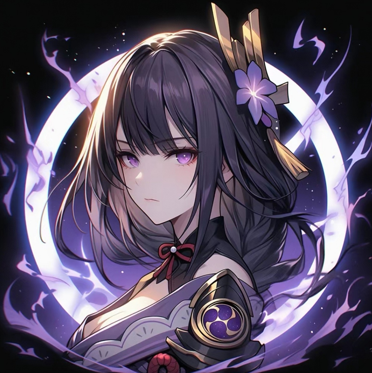 【二次元美少女头像分享】 原神系列,雷电将军头像.