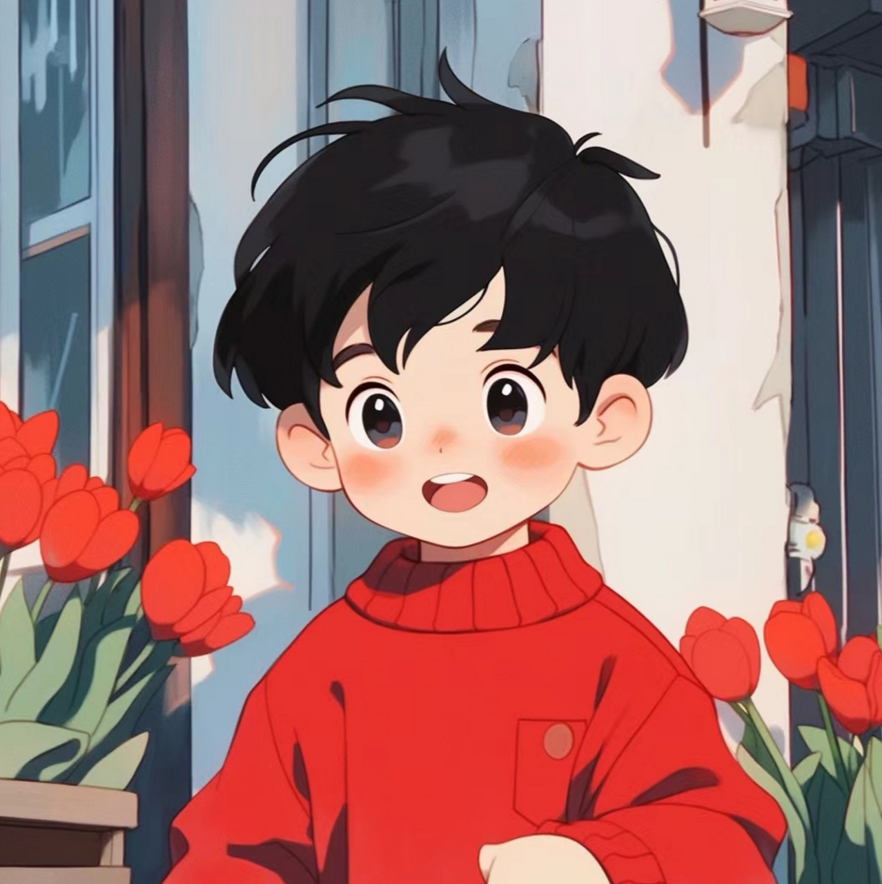 【二次元头像分享】 不管是小女孩儿还是小男孩儿,穿上红衣旺自己