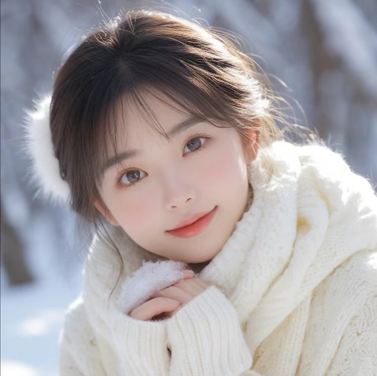 【美女头像分享】  白色系美女头像vs绿色系美女头像 白色显纯洁,绿色