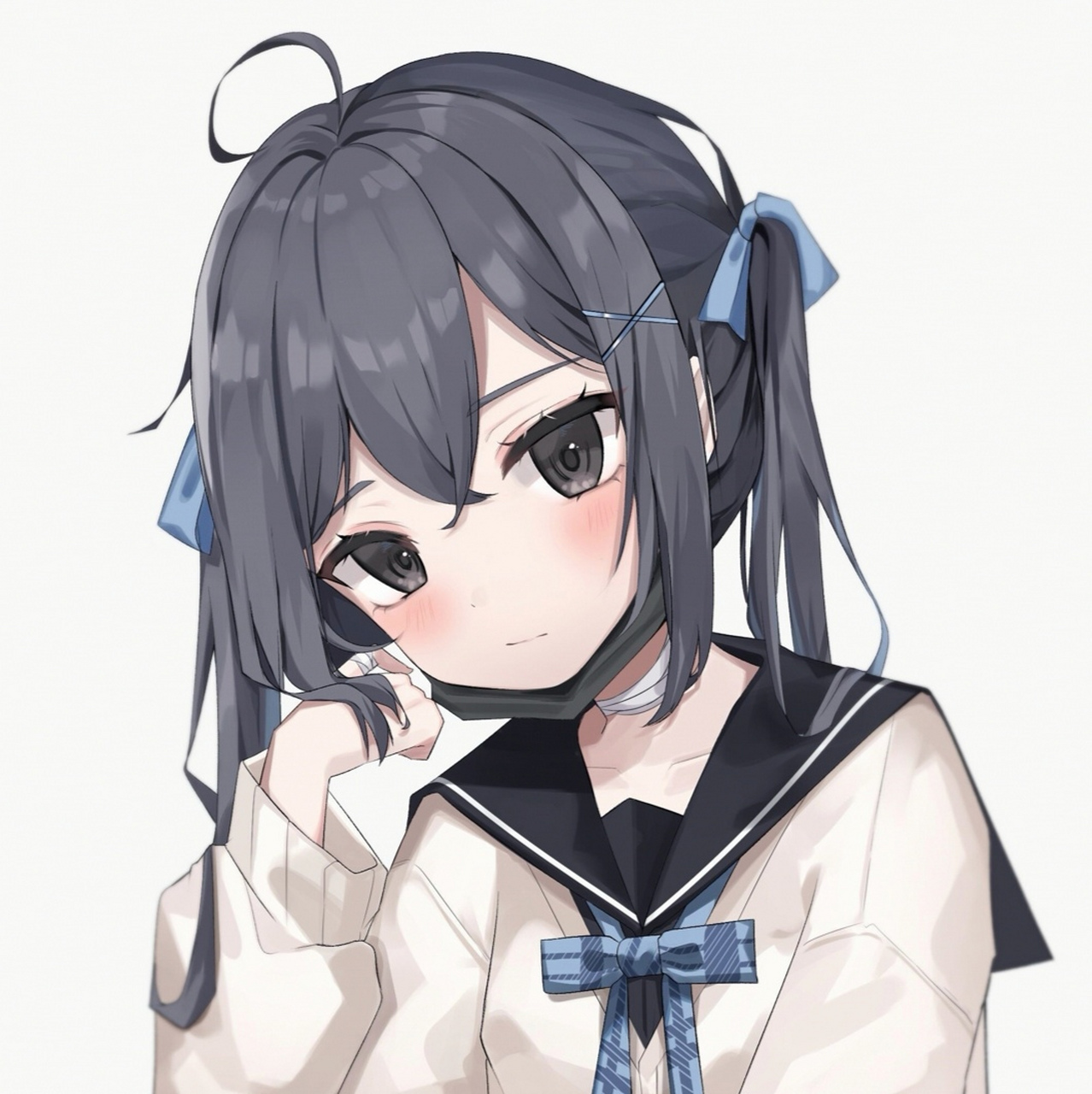 【二次元美少女头像分享】 软萌学生妹,源于青春的魅力.