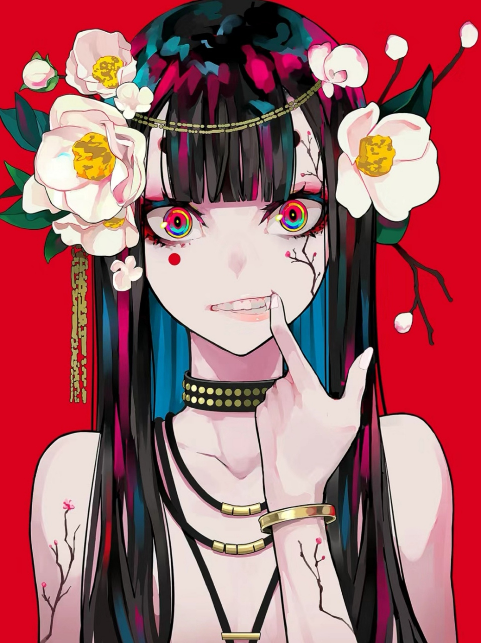 【二次元美少女头像分享】 色彩的享受,拽酷可爱的女孩儿.