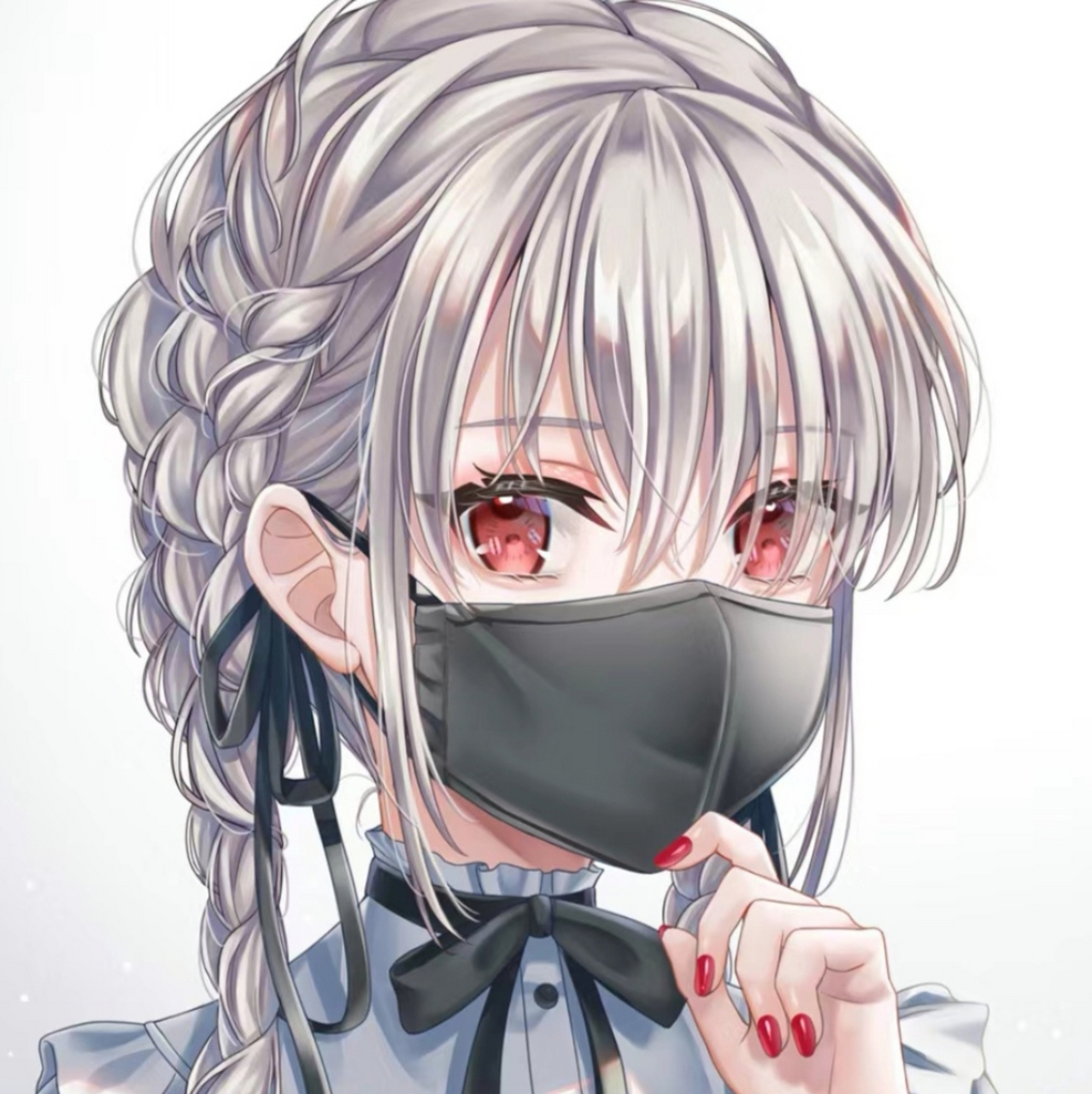 【二次元美少女头像分享】 你喜欢戴口罩的美少女,还是不戴口罩的美