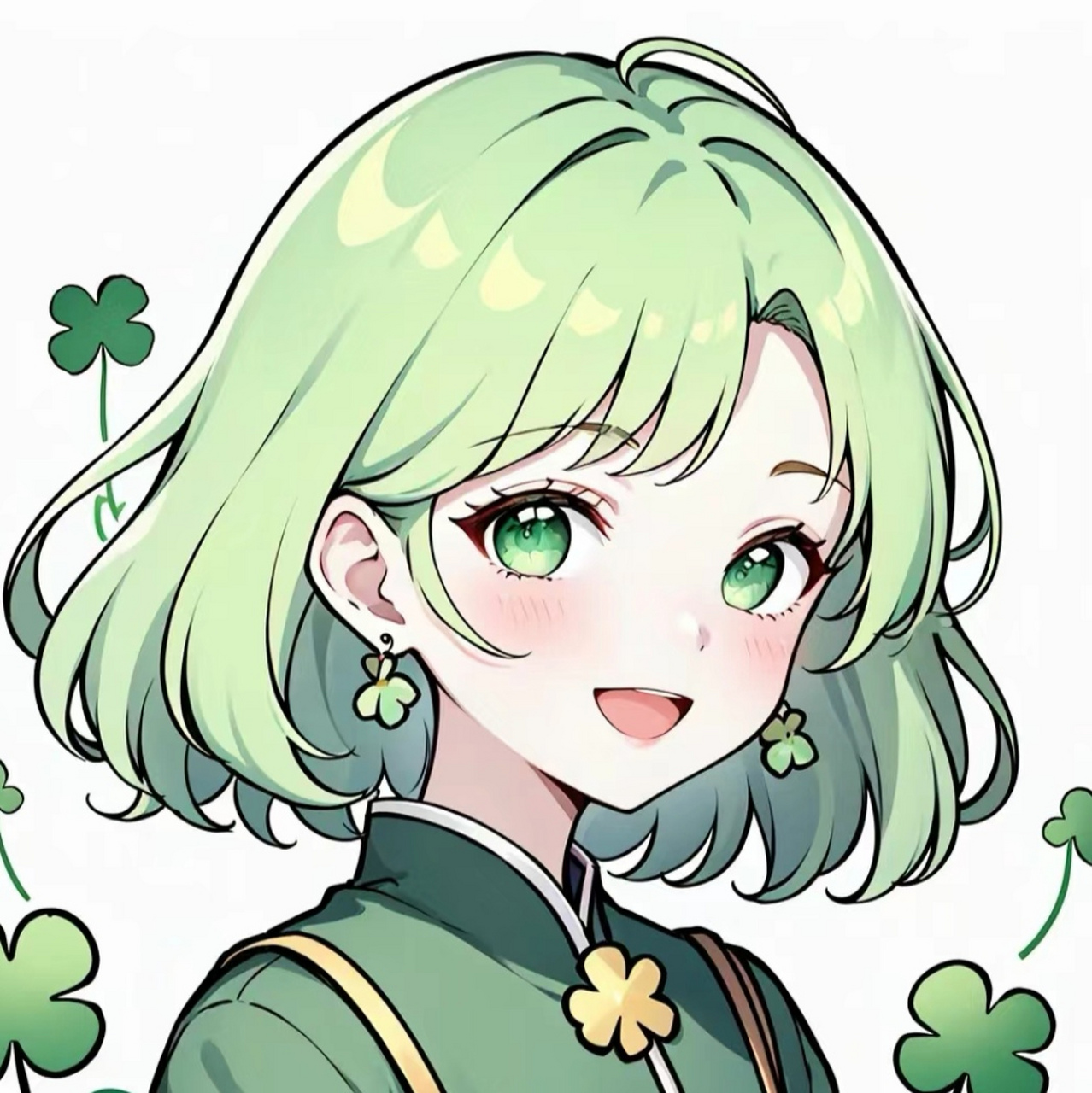 【二次元美少女头像分享】 四叶草92美少女,正在向你发送好运[锦鲤