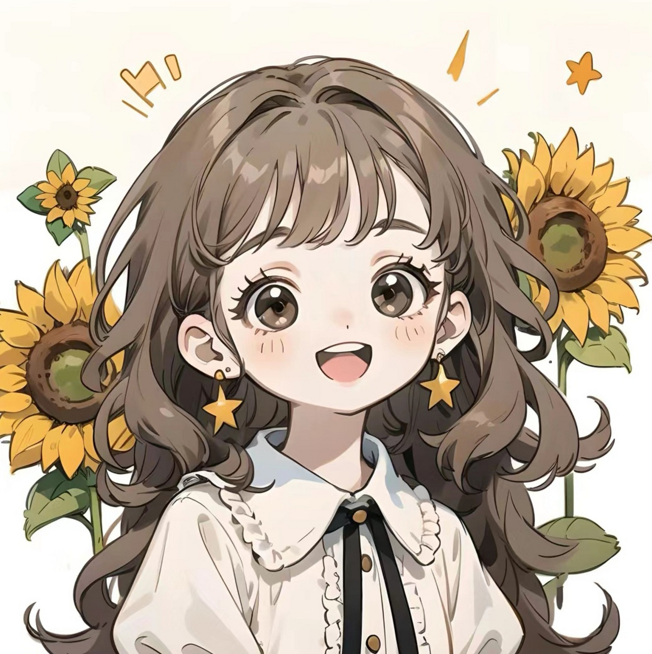 【二次元美少女头像分享】 向日葵女孩儿,灿烂与快乐同在.