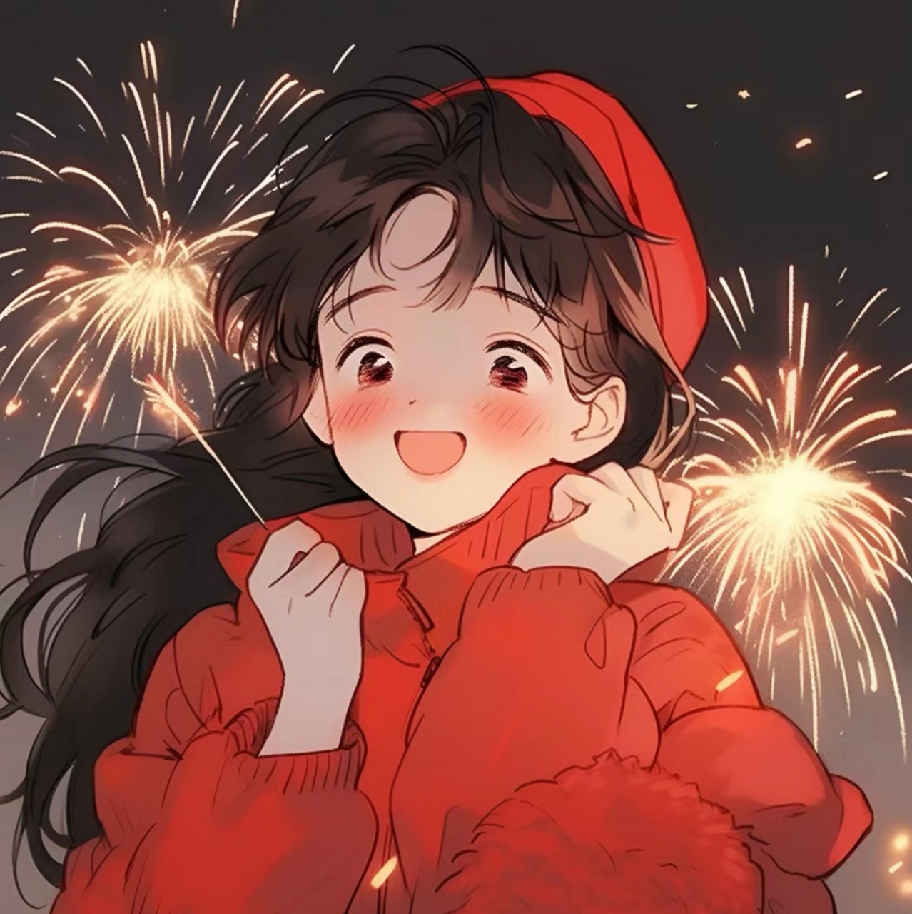 【二次元美少女新年头像分享】 过年前的准备,从换一个喜庆的新头像