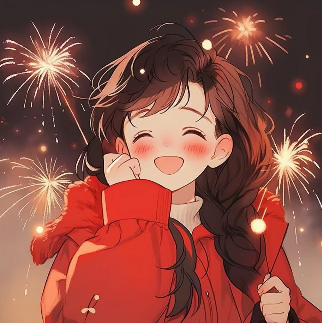 【二次元美少女新年头像分享】 过年前的准备,从换一个喜庆的新头像