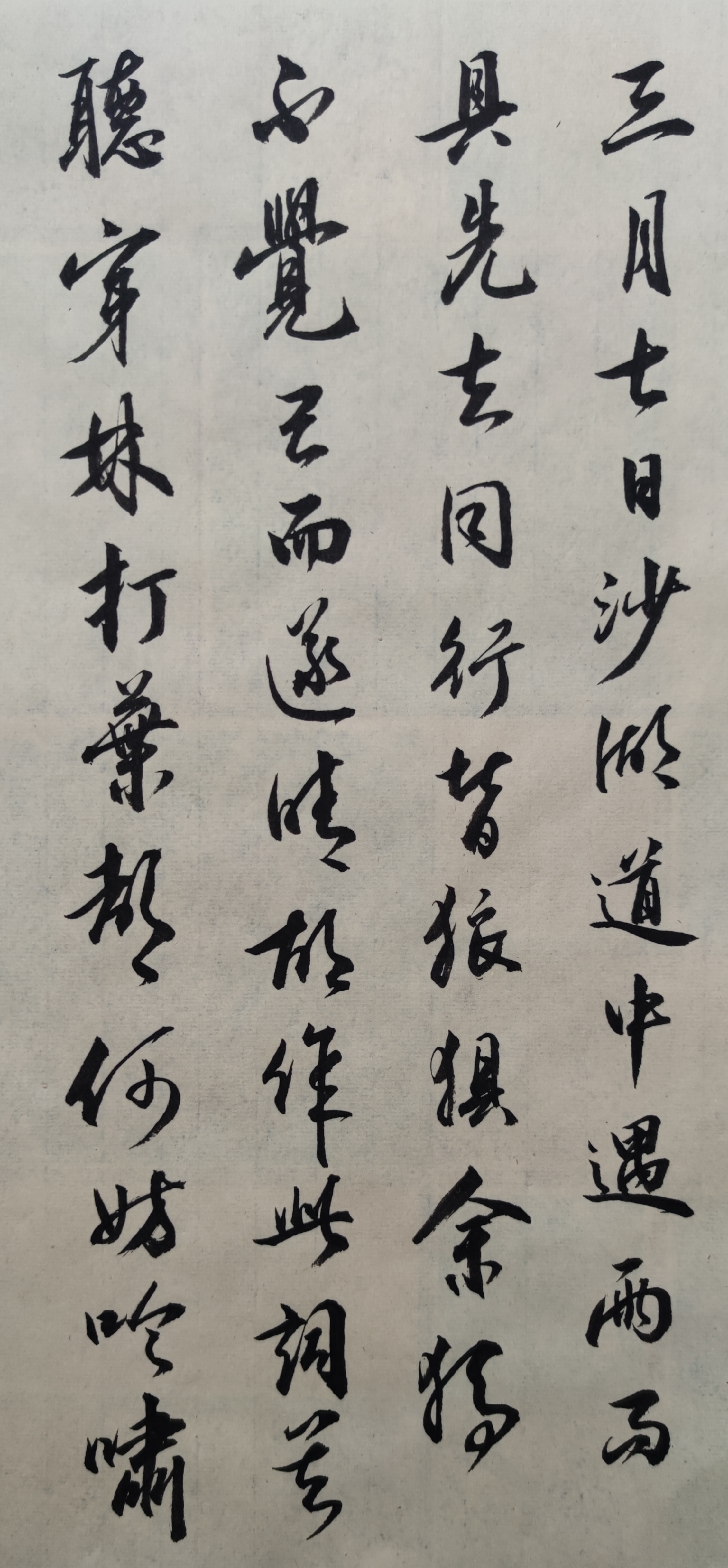 行草书苏轼定风波篇,平时书法练习!