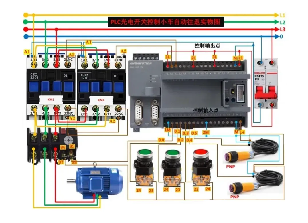 西门子plc常用实物接线图a