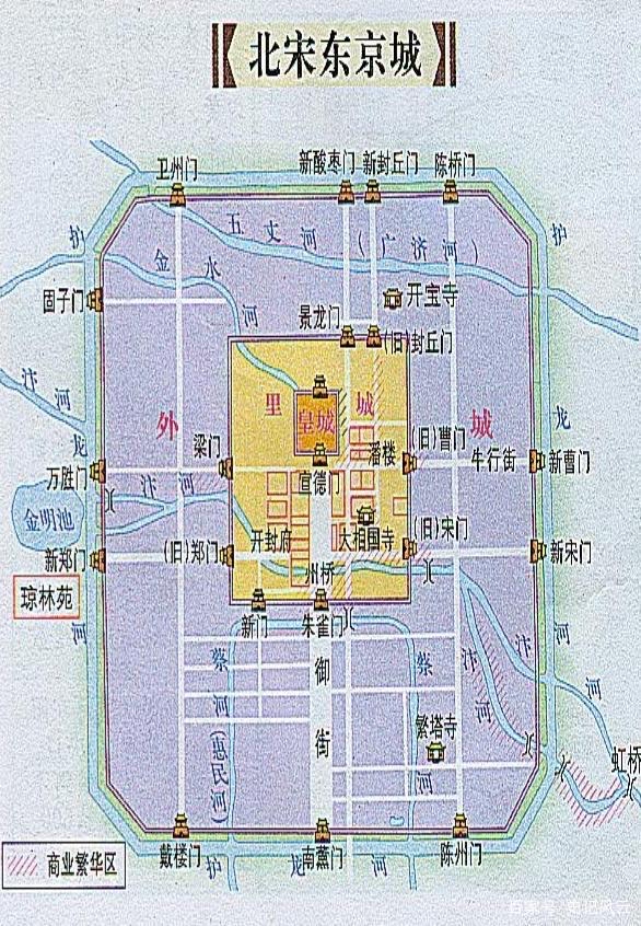 汴梁城平面图图片