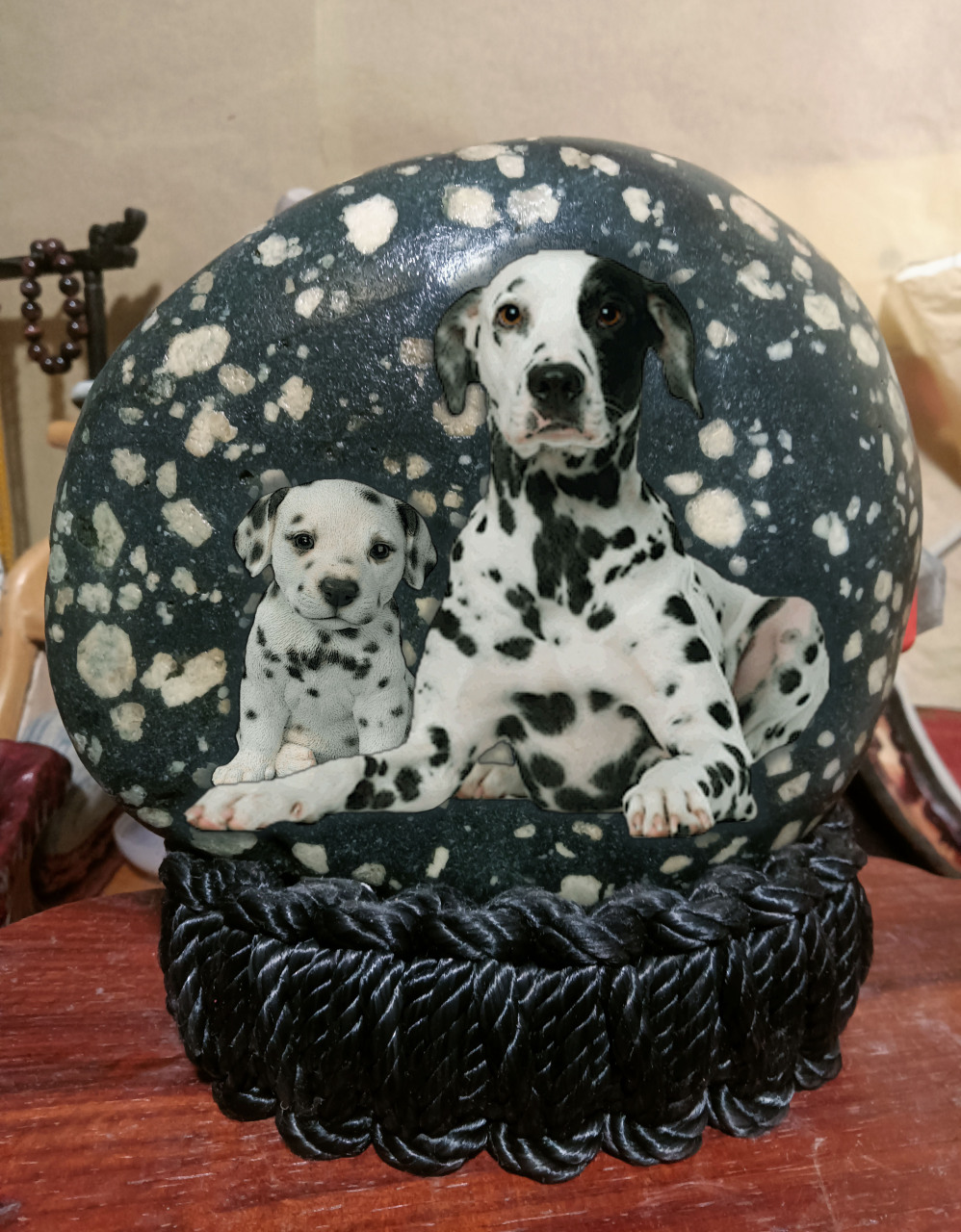 母子情(长江雪花石)