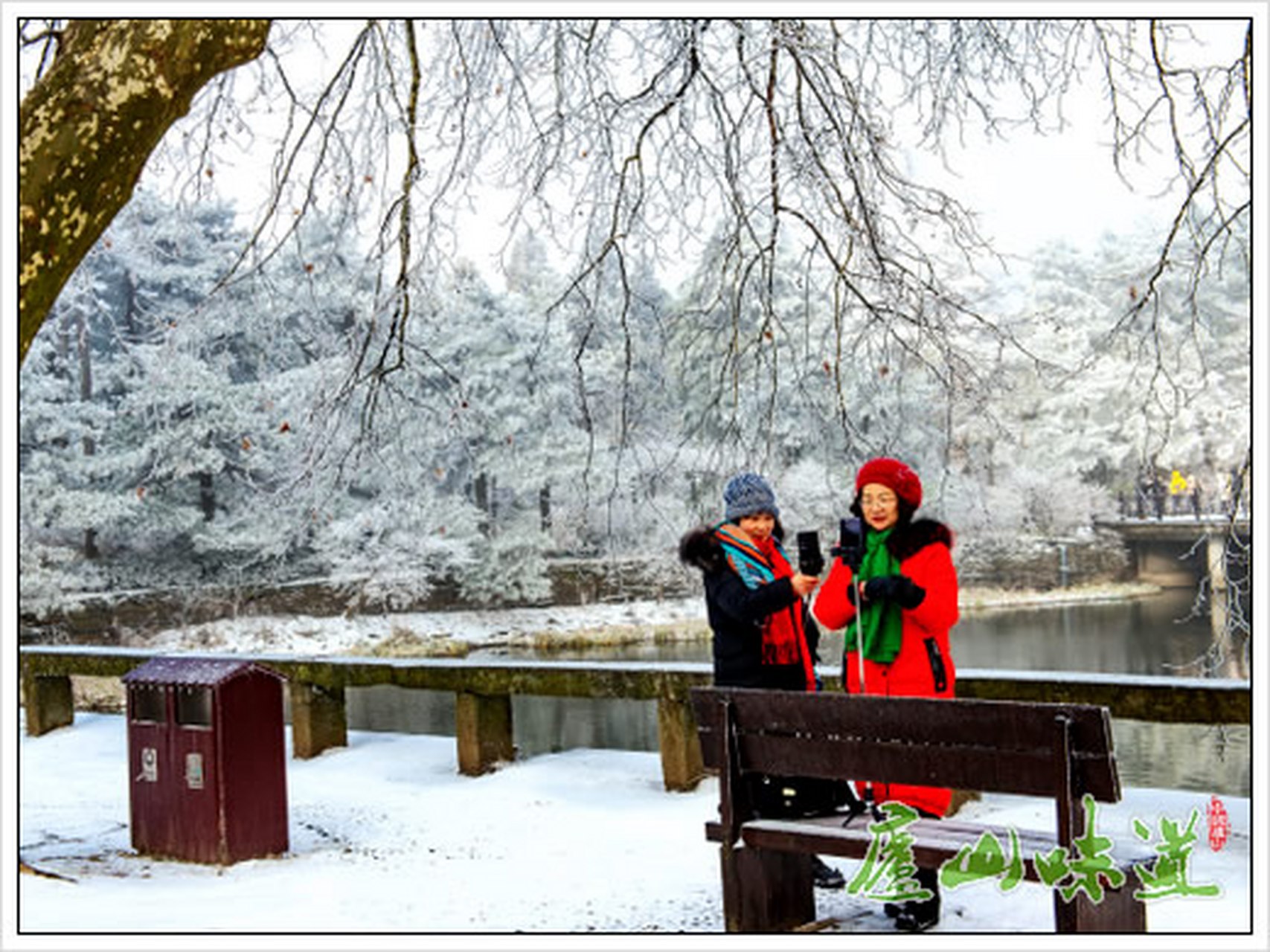 庐山花径雪景图片