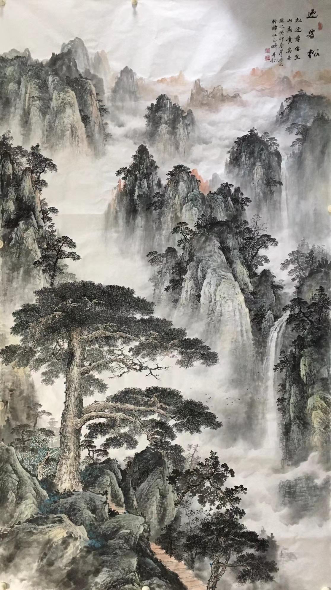 【源远流长,浮生半日闲】刘兴文作品  在浩渺的山水画卷中,寻找心灵的
