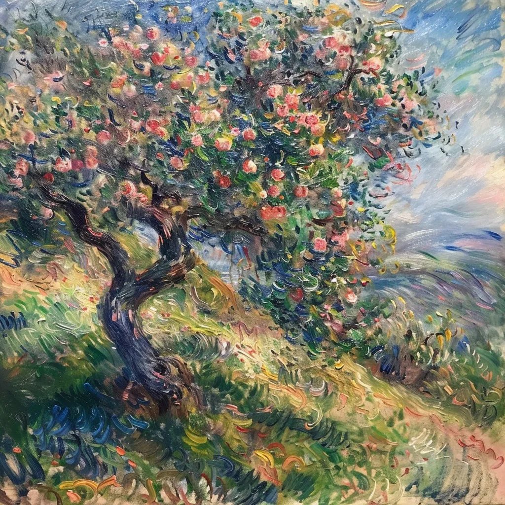 人间四月芳菲尽. 艺术家笔下的一树花开.