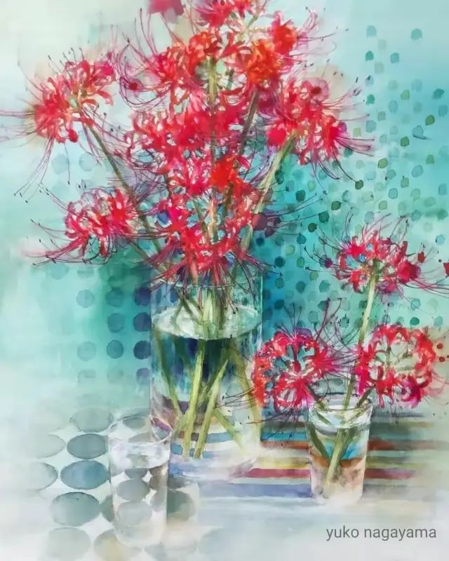永山裕子,日本水彩画家,作品欣赏