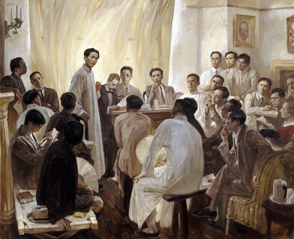 油画《八七会议》 沈尧伊的红色情怀.