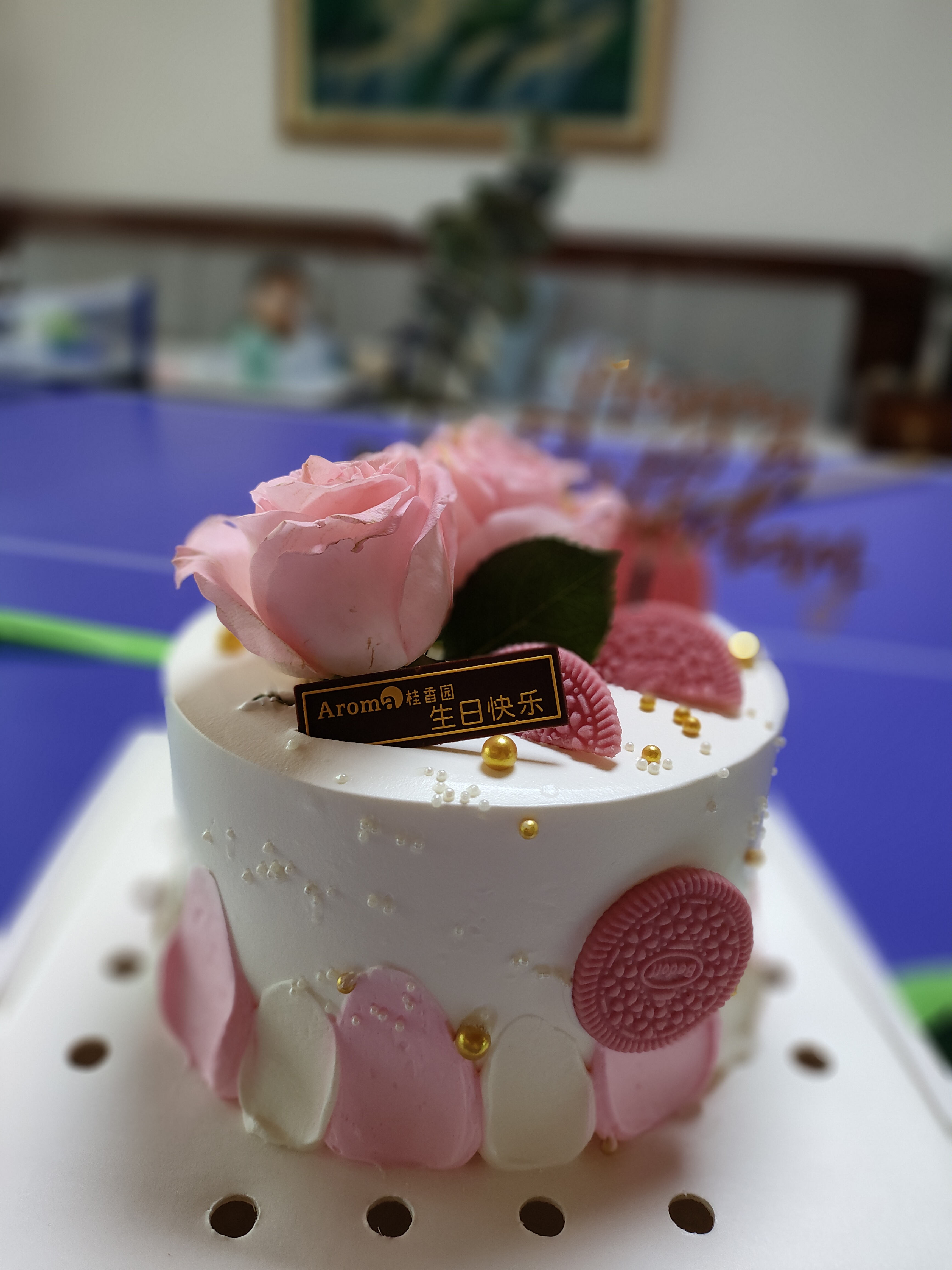 谢谢闺蜜的蛋糕,粉嫩粉嫩的,一如我们砰砰跳动的心
