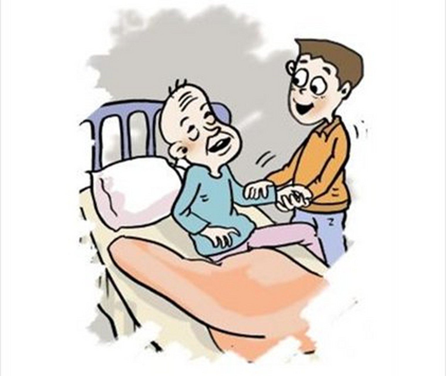 前两天去市第一医院看望生病住院的亲戚,没想到在医院的大厅里碰到