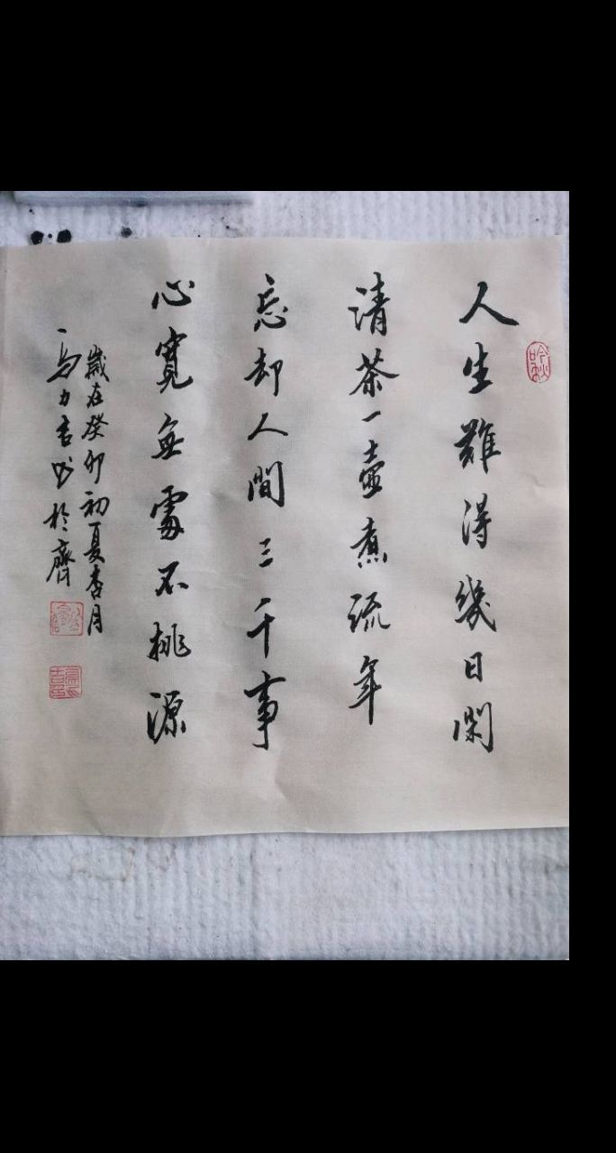 乌力吉书法:人生难得几日闲