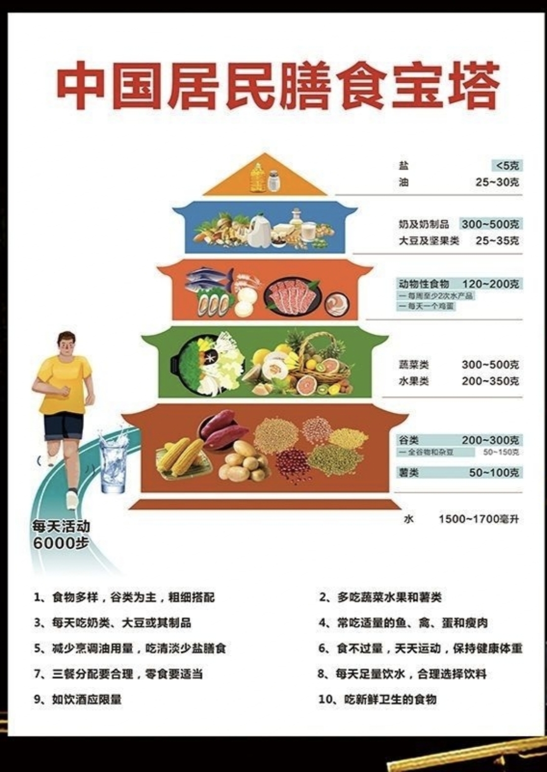 平衡膳食宝塔共分五层图片