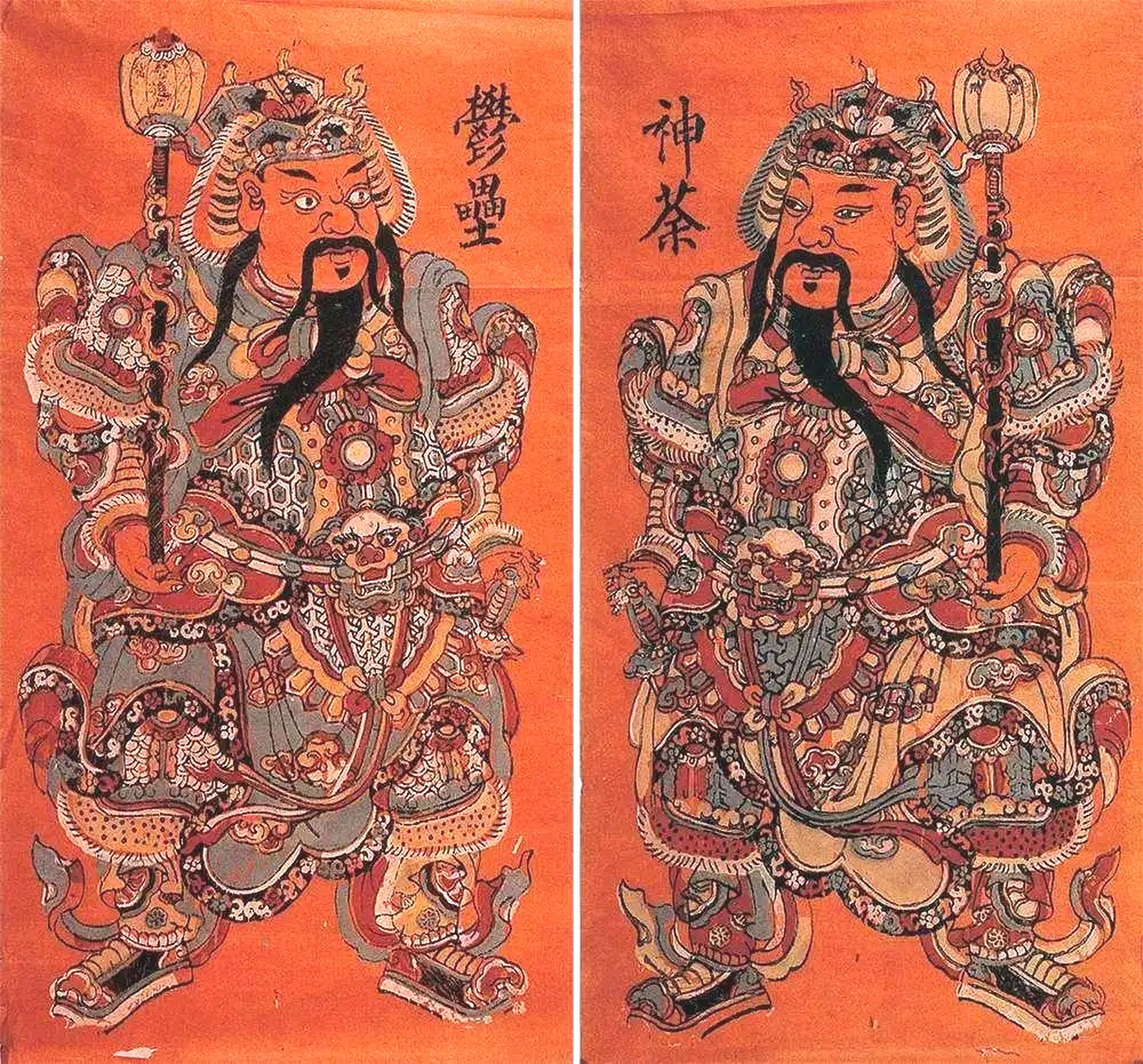 最早的门神是神荼郁垒