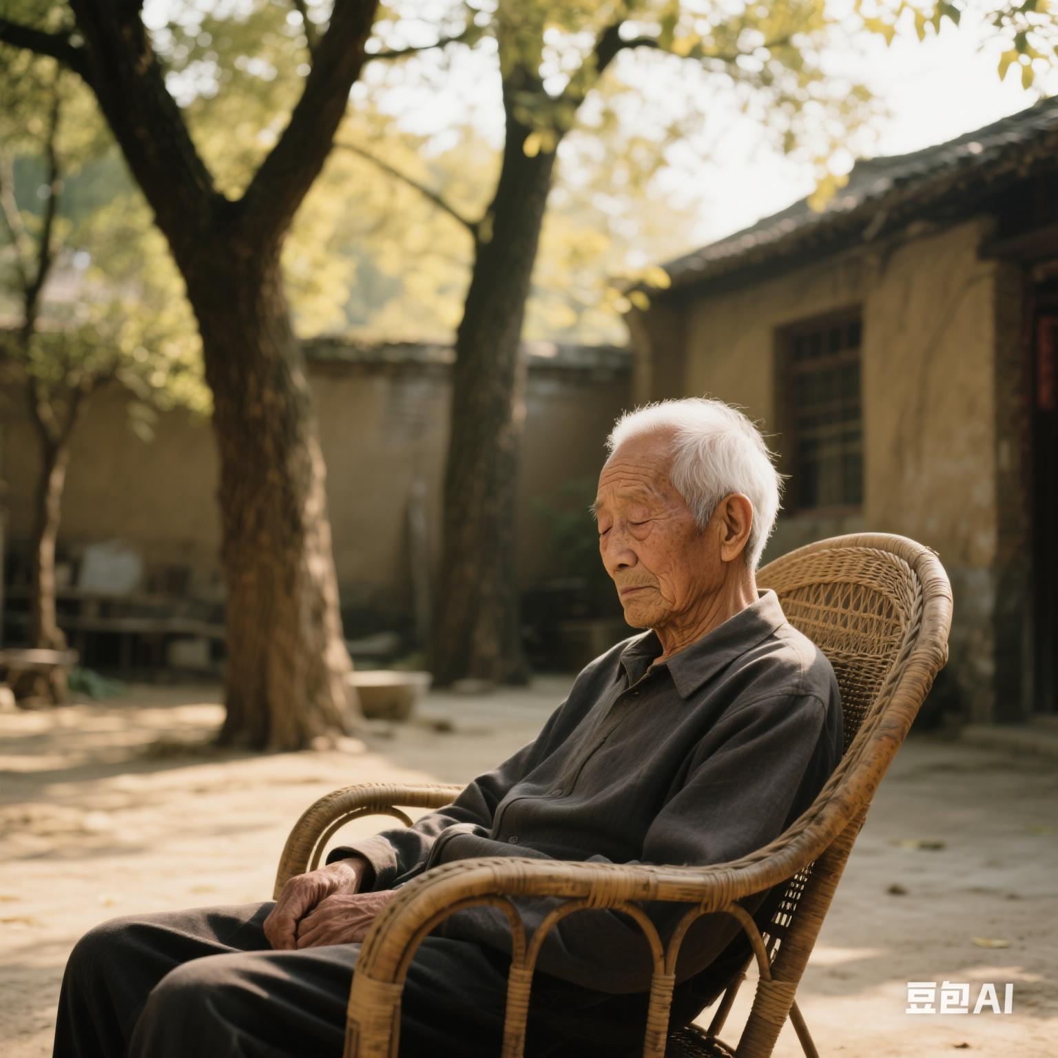 外公老了,累了,也等不到我长大了,他变成了一个土堆,再也醒不过来了