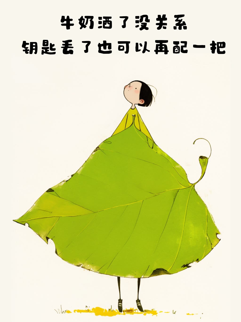 治愈插画文案:你平和地看待这个世界世间万物也会温柔地愈你