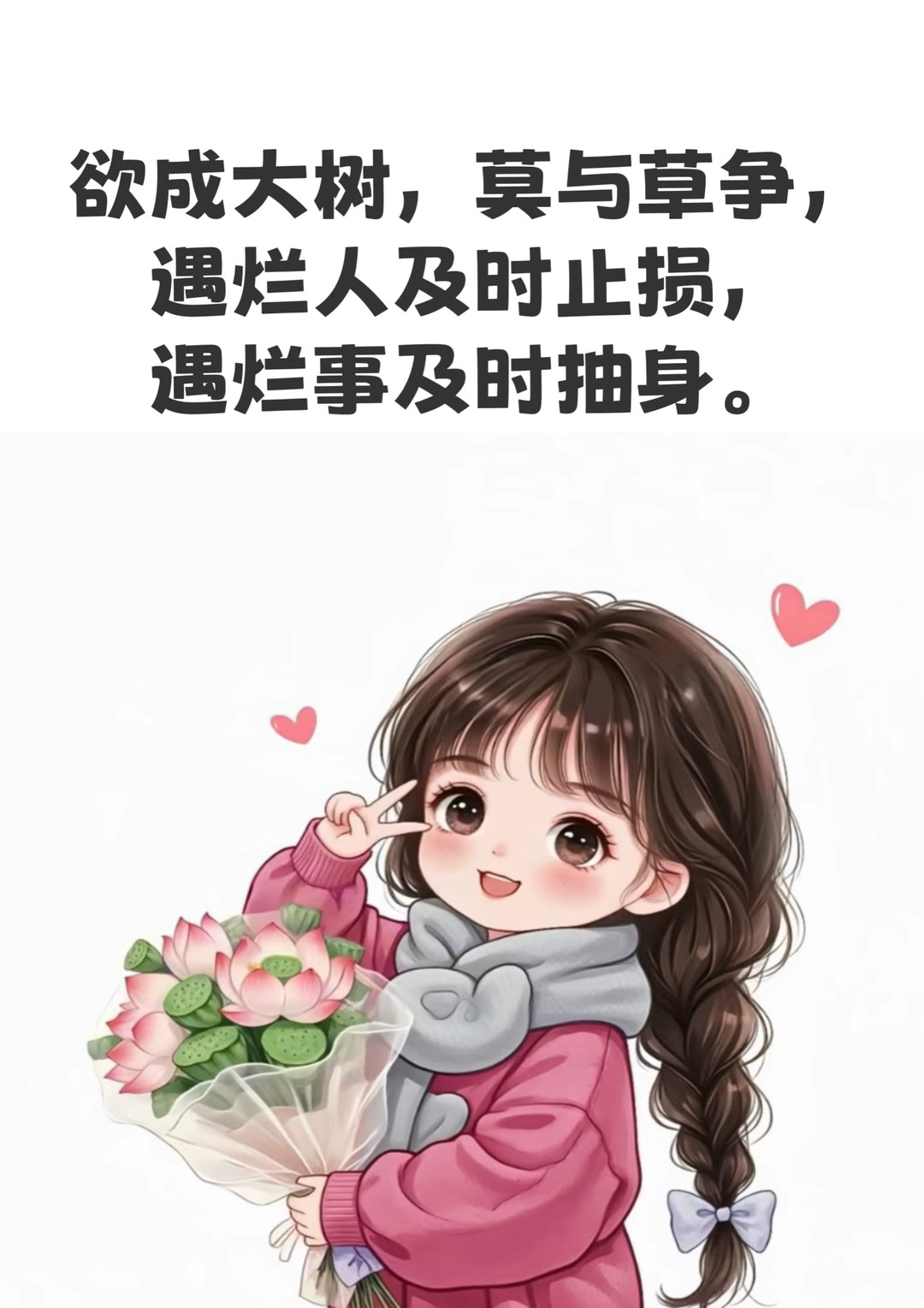 治愈插画文案每一句治愈:人生短暂,真正的朋友会越来越少不必在乎失去