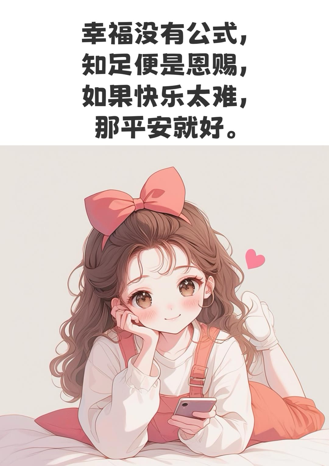文案插画句句治愈:幸福没有公式知足便是恩赐如果快乐太难那平安就好