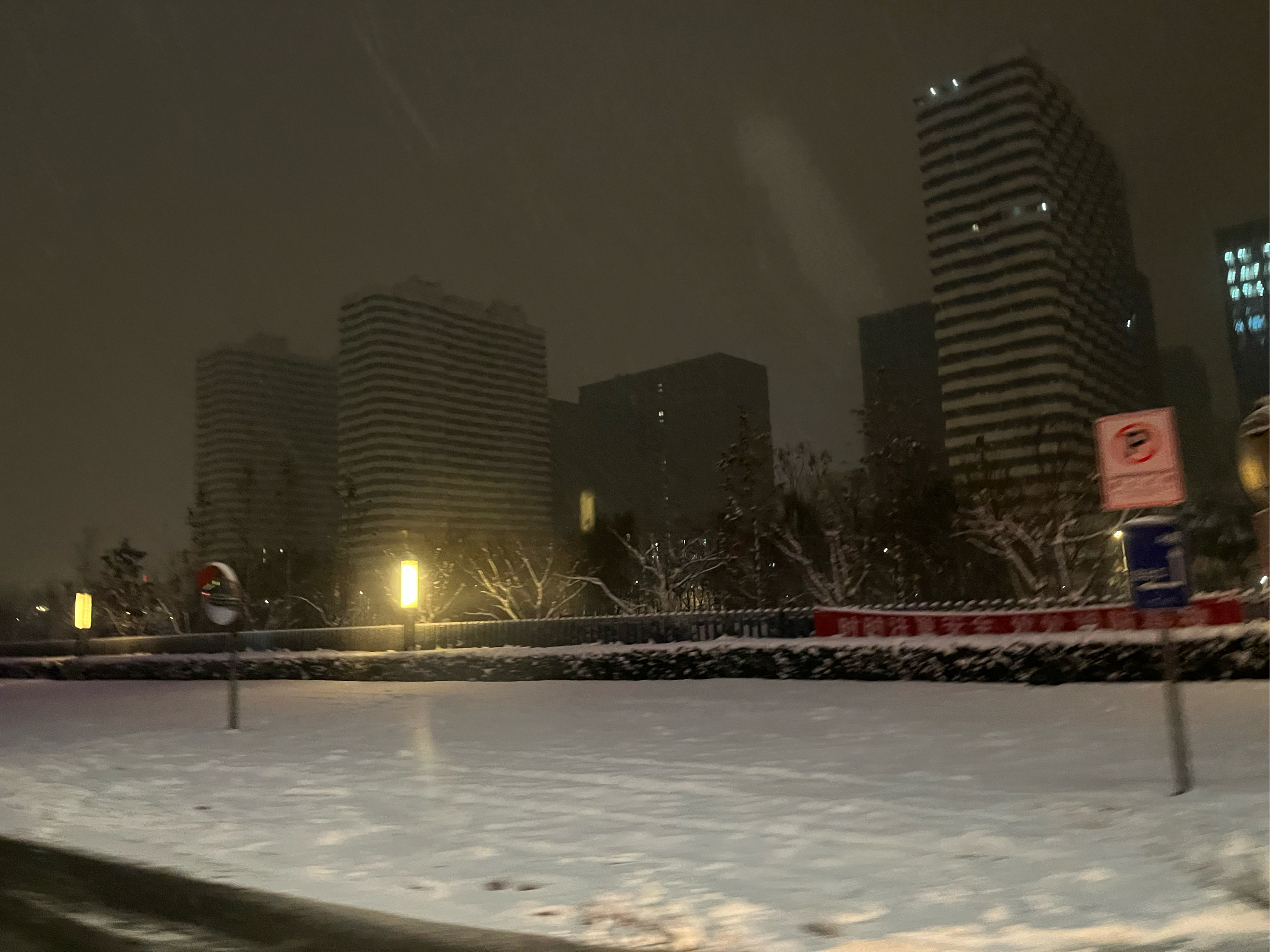 下雪的夜晚真实图片图片