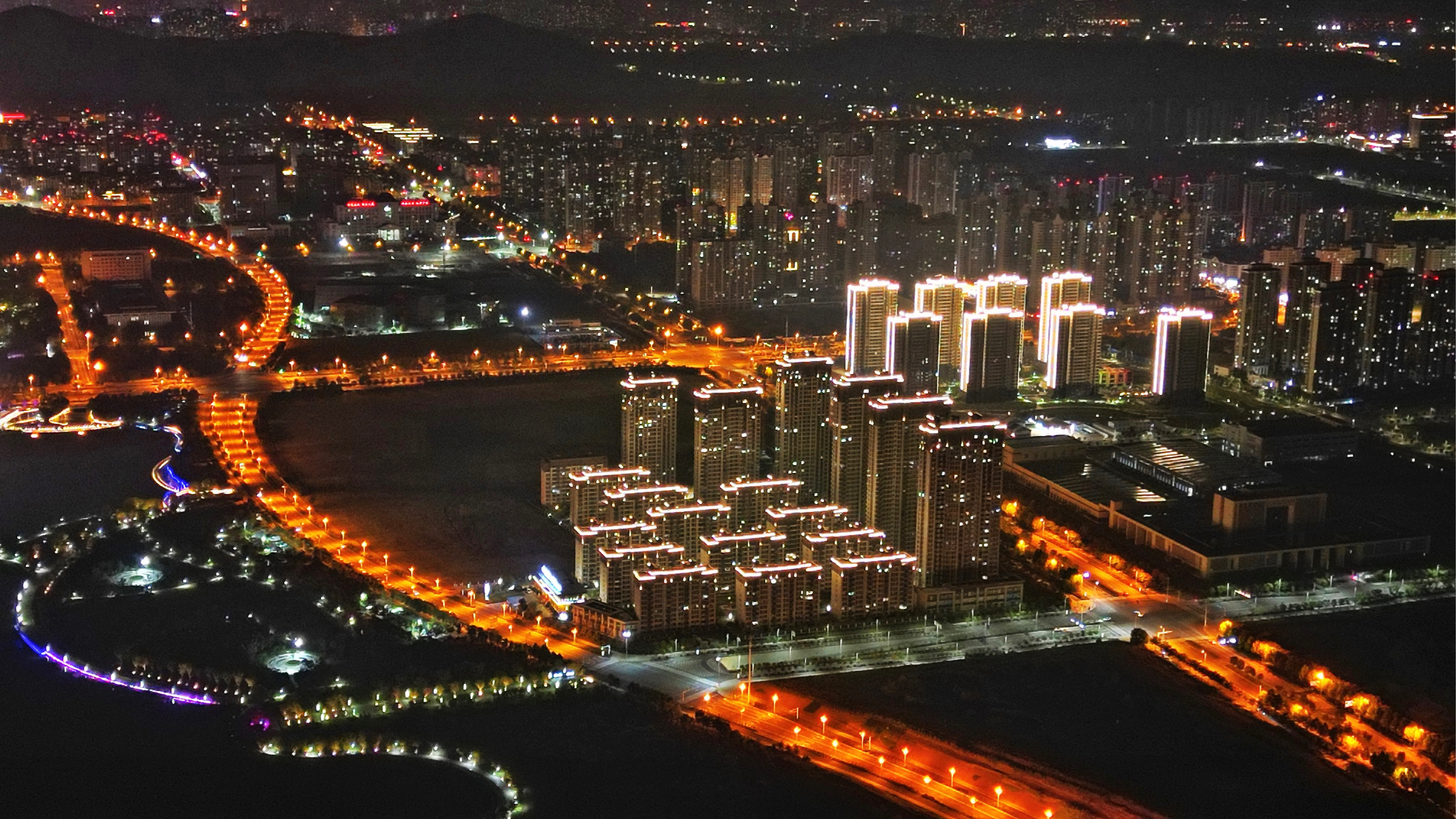 淮南城市夜景图片