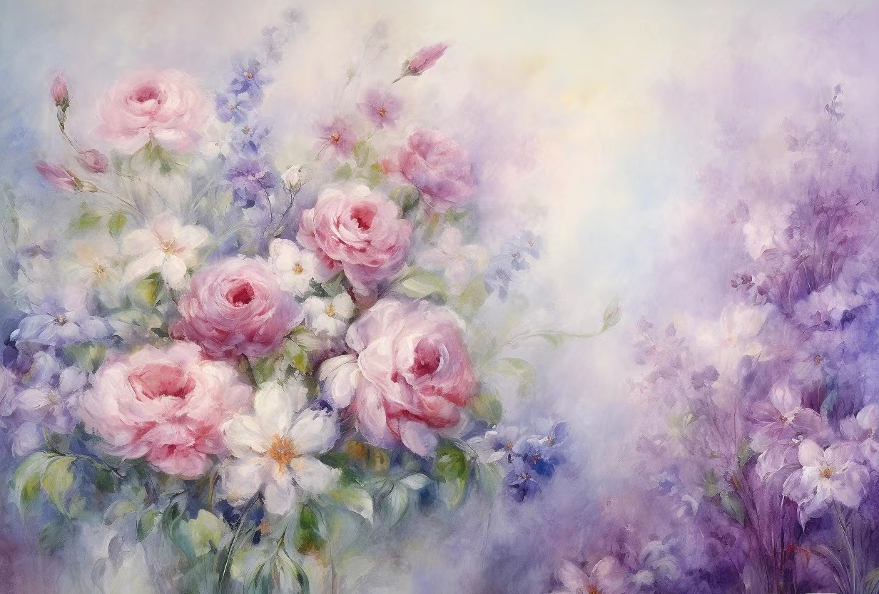 印象派油画繁花似锦.