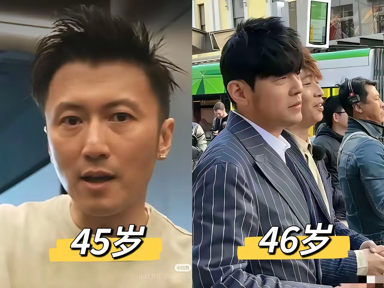 左边是45岁的谢霆锋 右边是46岁的周杰伦 看这两张照片是不是证明