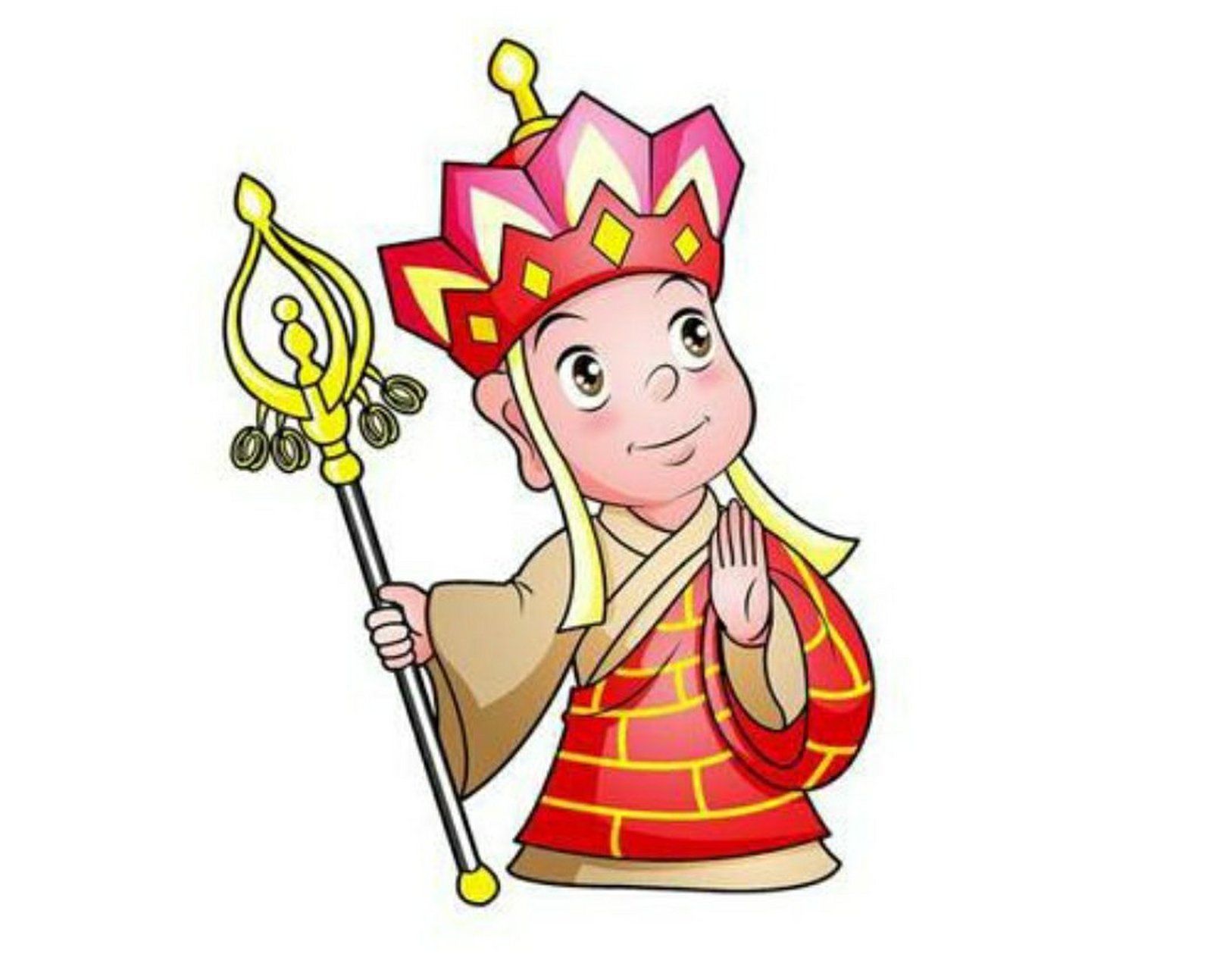 这时,妖精出现了,她说道:"圣僧,看我性感不?