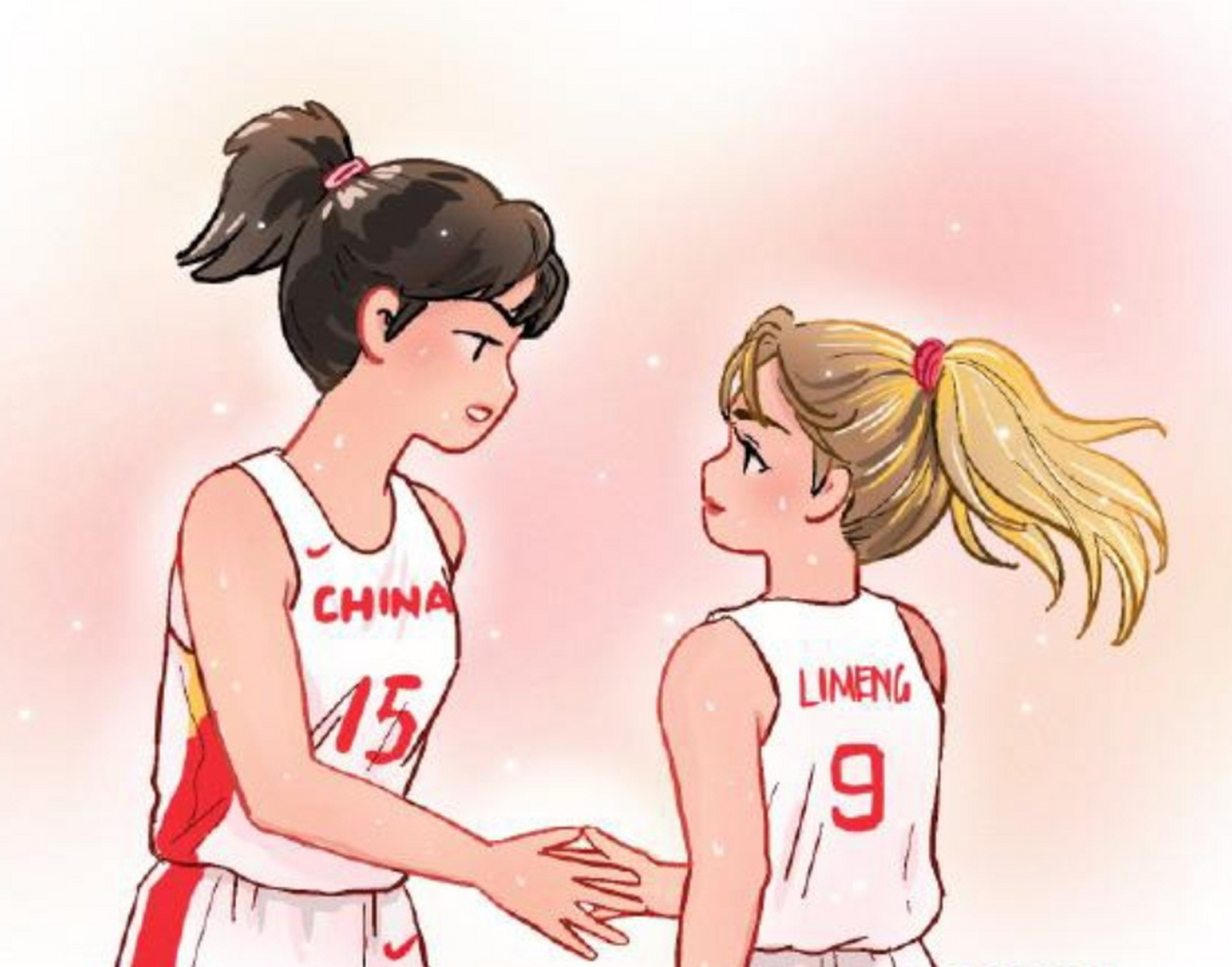 漂亮, 女篮姑娘们是最美的风景线.