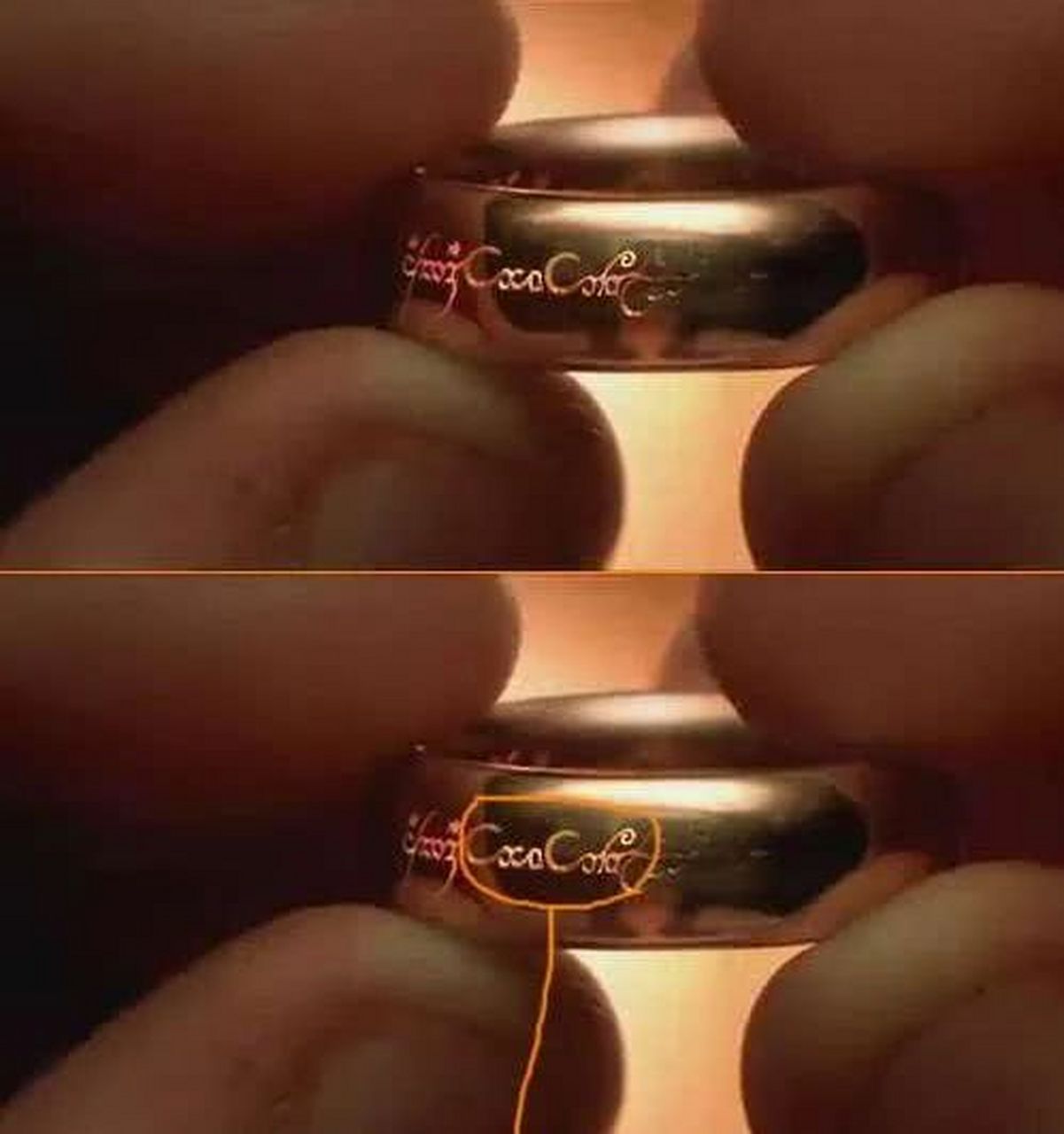 你留意过电影"指环王"上面的戒指吗?那一段字母有没有很眼熟?