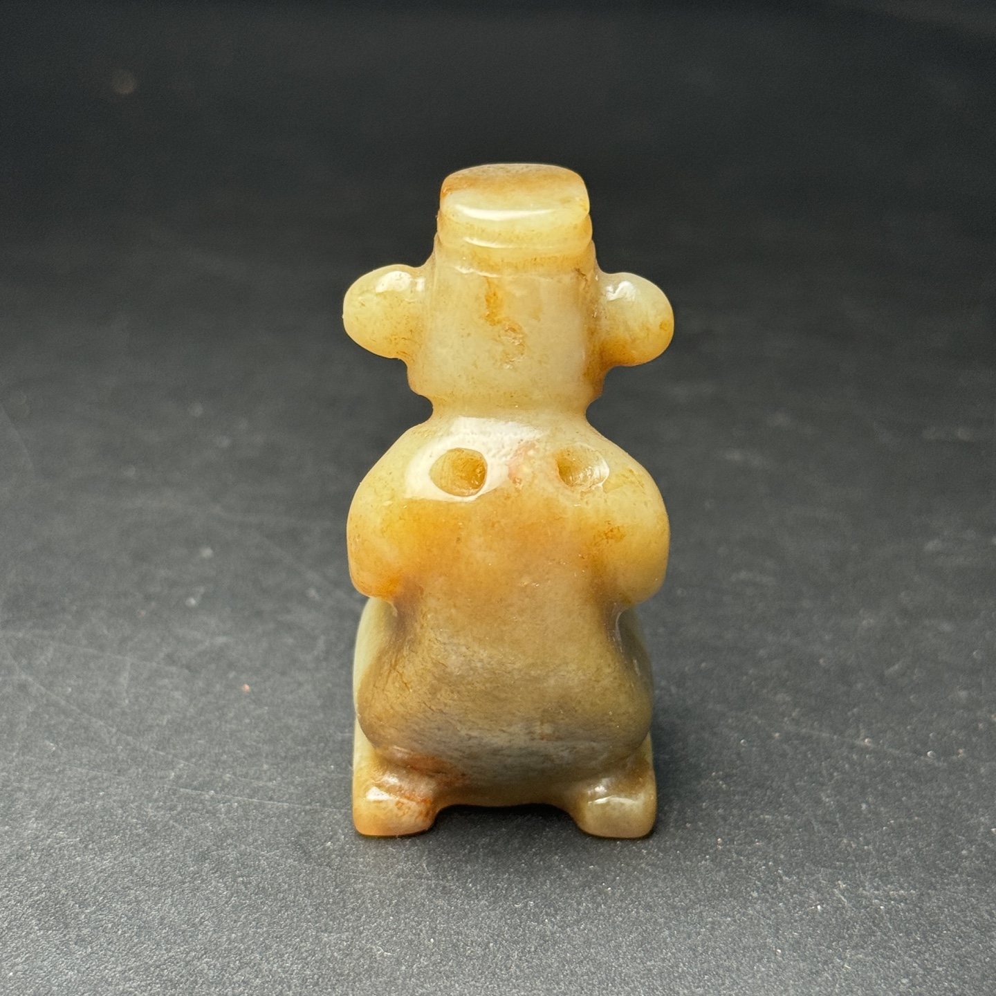 和田玉红山文化玉贵人,尺寸28×35×59mm重72g