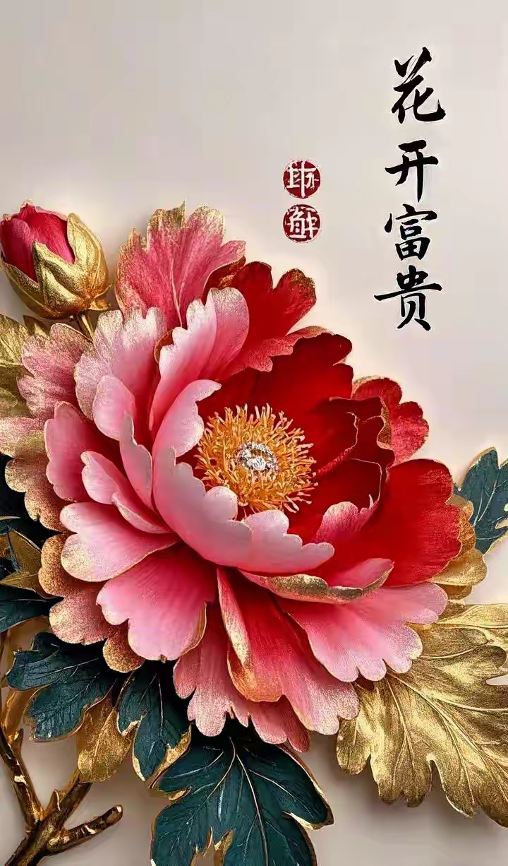 牡丹花开,富贵自来
