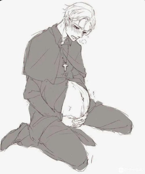 很快他重孕临产的肚子开始宫缩 ,"宝宝