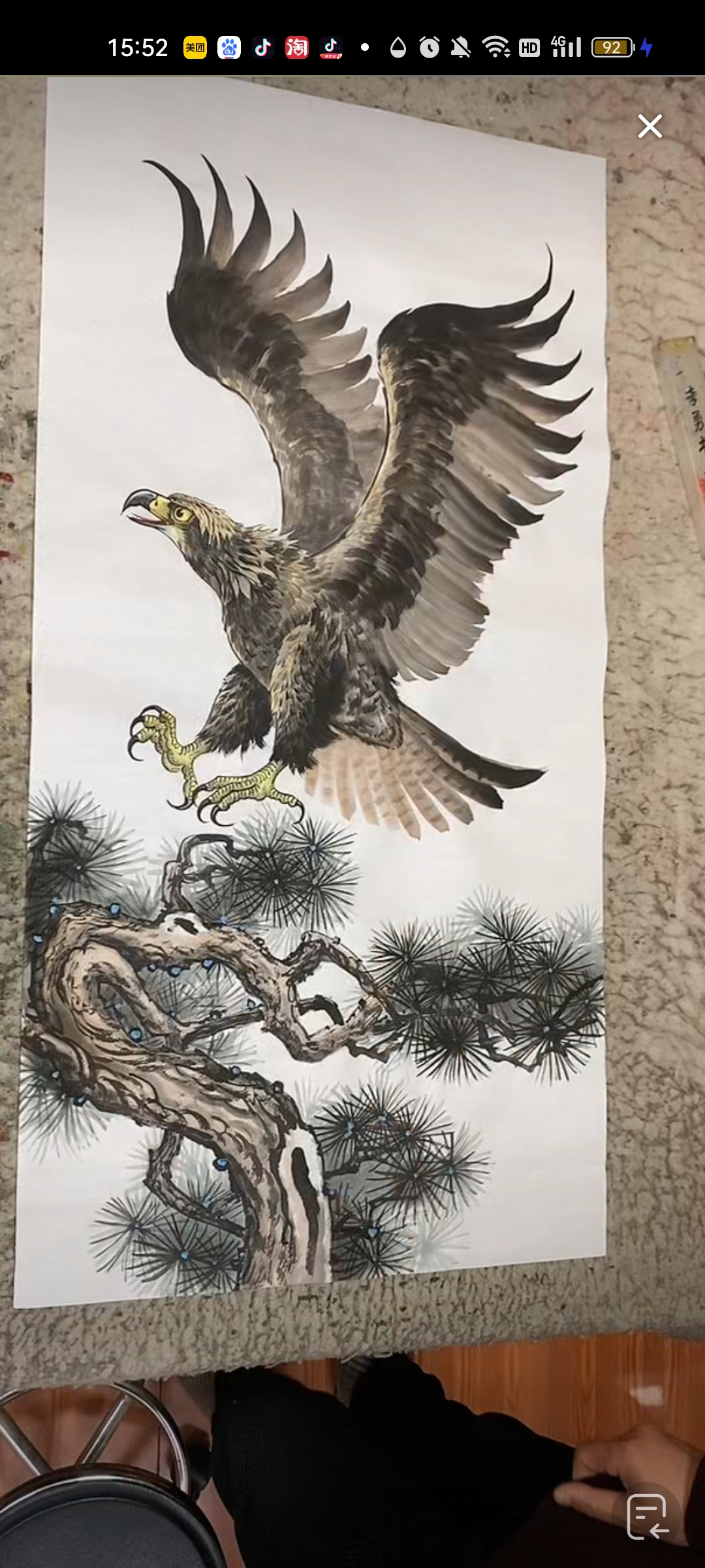 李钦平书画家画的鹰戴进画鹰猎图国画鹰击长空作品欣赏图片大全李荣光