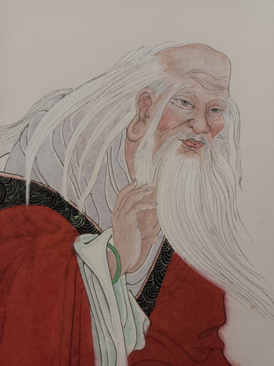 《老子出关》幽篁    一新笔意  四尺  工笔