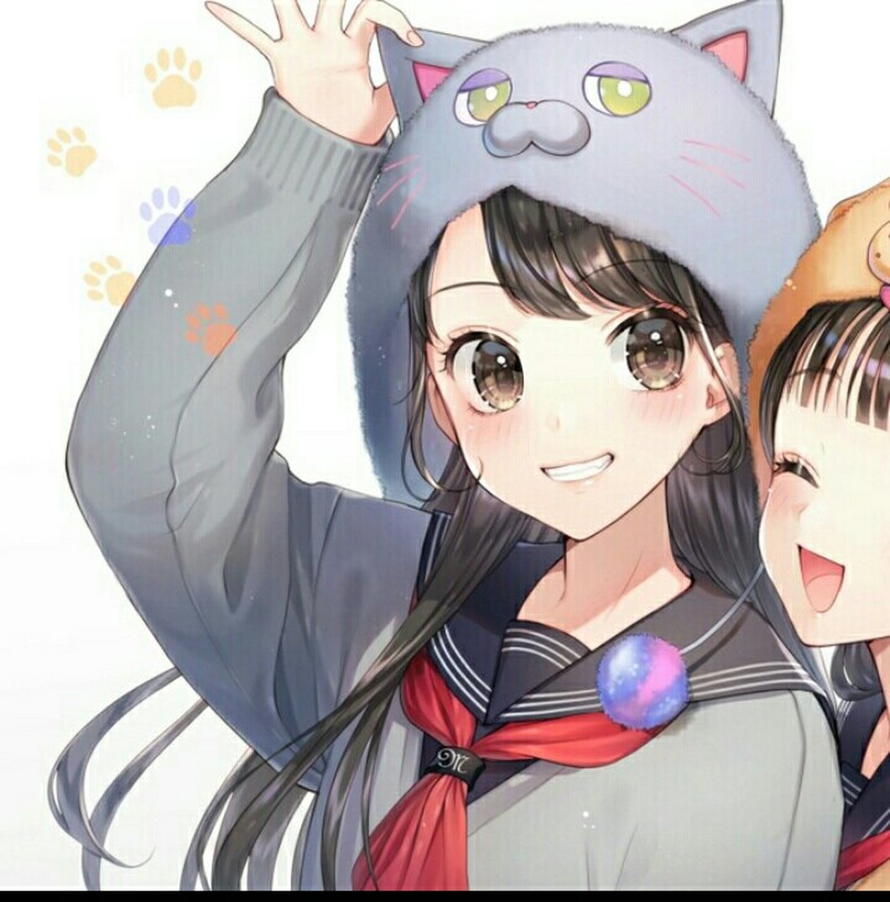 收集了两张闺蜜头像,快拿去吧[打call][打call]