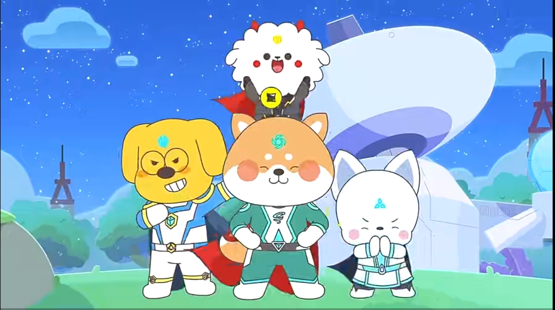 这是十二星座狗用自己的星徽变身后的图片!